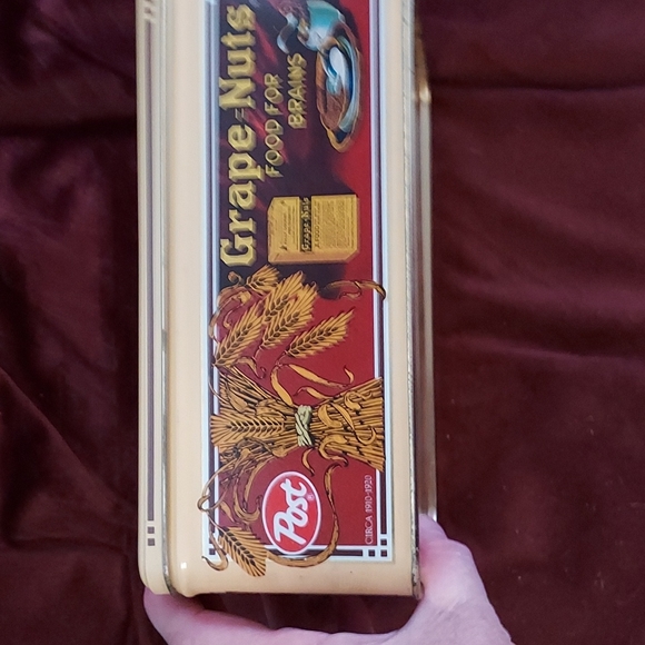 Post Grape-Nuts Tin Container over 8 inches x over 6 inches Multicolor - Picture 3 of 11